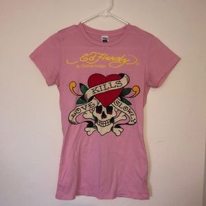 ED HARDY - CREW NECK SIGNATURE TEE